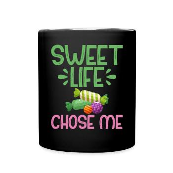 Candy Gift - Tasse einfarbig - Schwarz - Vorne
