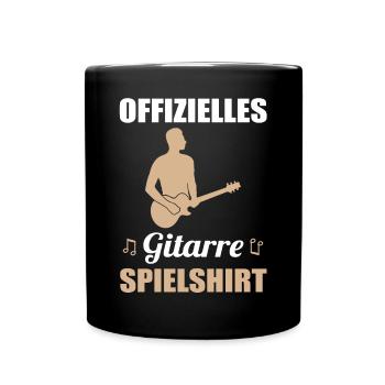 Chemise cadeau officielle du jeu de guitariste - Mug uni - noir - Devant