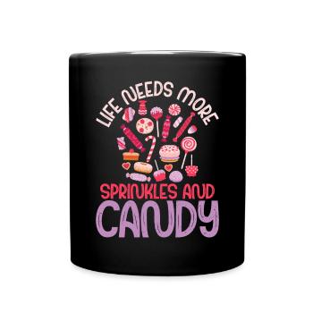 Candy Gift - Tasse einfarbig - Schwarz - Vorne