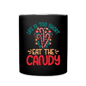 Candy Gift - Tasse einfarbig - Schwarz - Vorne