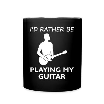 Lieber Gitarre Geschenk für Musiker - Tasse einfarbig - Schwarz - Vorne