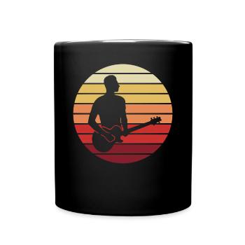 Guitarist Sunset Gift Moment - Full Colour Mug - black - Front