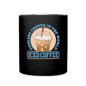 Iced Coffee Iced Coffee Coffee Lover Gift - Full Colour Mug - black - Front