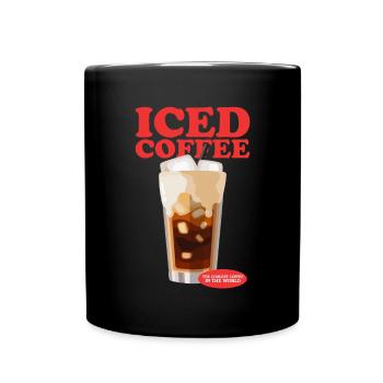 Iced Coffee Coffee Lover Iced Coffee Gift - Full Colour Mug - black - Front