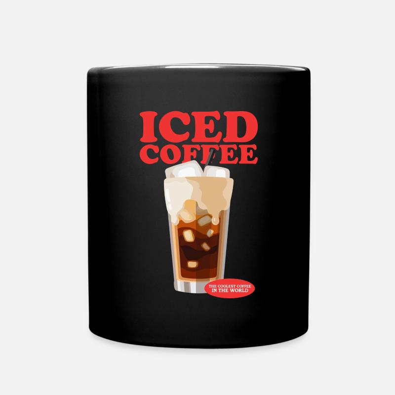 Eiskaffee Kaffeeliebhaber Iced Coffee Geschenk - Tasse einfarbig - Schwarz