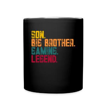 Big Brother Video Gamer New Brother Gaming - Full Colour Mug - black - Front