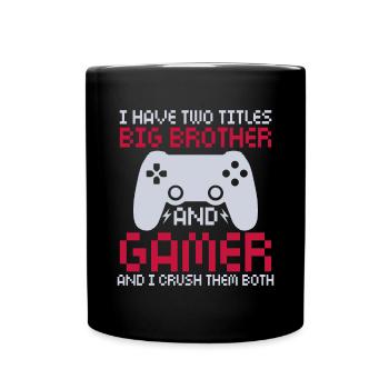 Big Brother Video Gamer New Brother Gaming - Mug uni - noir - Devant