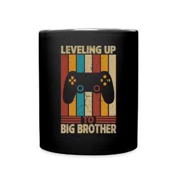 Big Brother Video Gamer New Brother Gaming - Full Colour Mug - black - Front