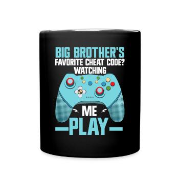 Big Brother Video Gamer New Brother Gaming - Mug uni - noir - Devant
