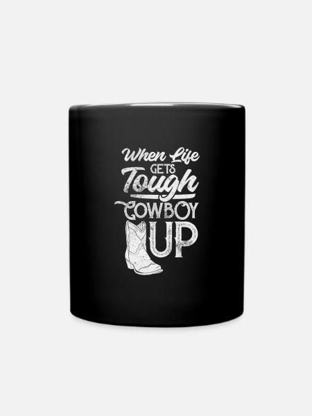 Cowboy - Tasse einfarbig - Schwarz