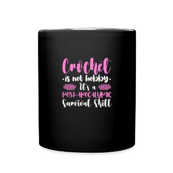 Crochet Knitting Sewing Seamstress Gift - Full Colour Mug - black - Front