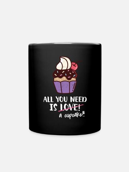 Cupcake - Tasse einfarbig - Schwarz