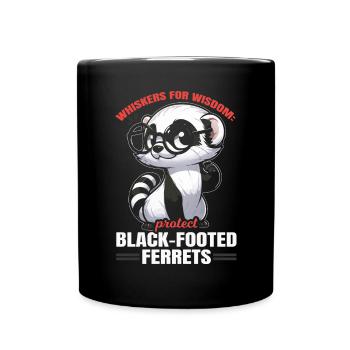 Endangered Species Black Footed Ferret Animal - Full Colour Mug - black - Front