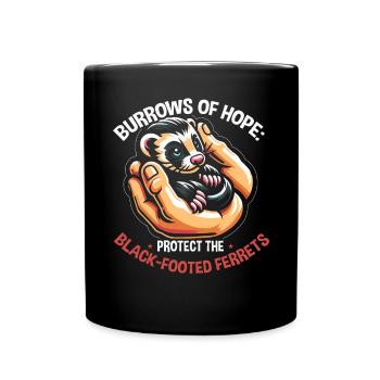 Endangered Species Black Footed Ferret Animal - Full Colour Mug - black - Front