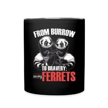 Endangered Species Black Footed Ferret Animal - Full Colour Mug - black - Front
