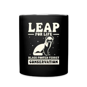 Endangered Species Black Footed Ferret Animal - Full Colour Mug - black - Front