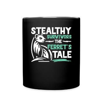 Endangered Species Black Footed Ferret Animal - Full Colour Mug - black - Front