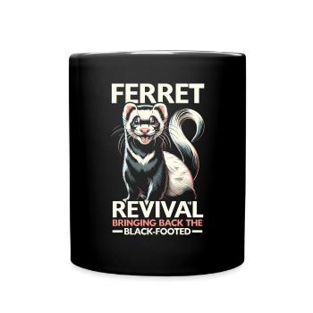 Endangered Species Black Footed Ferret Animal - Full Colour Mug - black - Front