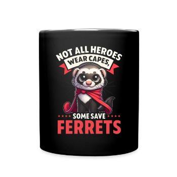 Endangered Species Black Footed Ferret Animal - Full Colour Mug - black - Front
