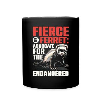 Endangered Species Black Footed Ferret Animal - Full Colour Mug - black - Front