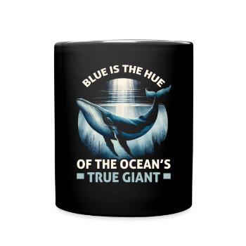 Endangered Species Blue Whale Animal Rights - Full Colour Mug - black - Front