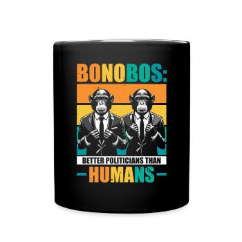 Espèce en voie de disparition, bonobo, militant des droits des animaux - Mug uni - noir - Devant