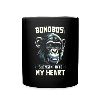 Espèce en voie de disparition, bonobo, militant des droits des animaux - Mug uni - noir - Devant