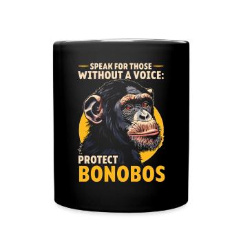 Endangered Species Bonobo Tierrechtsaktivist - Tasse einfarbig - Schwarz - Vorne