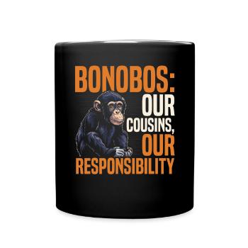 Espèce en voie de disparition, bonobo, militant des droits des animaux - Mug uni - noir - Devant