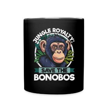 Espèce en voie de disparition, bonobo, militant des droits des animaux - Mug uni - noir - Devant