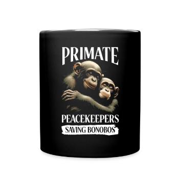 Espèce en voie de disparition, bonobo, militant des droits des animaux - Mug uni - noir - Devant