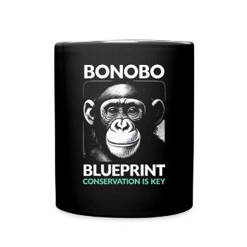 Espèce en voie de disparition, bonobo, militant des droits des animaux - Mug uni - noir - Devant