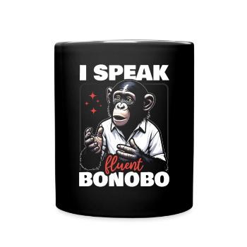 Espèce en voie de disparition, bonobo, militant des droits des animaux - Mug uni - noir - Devant