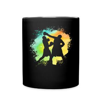 Boxer Retro Boxen - Tasse einfarbig - Schwarz - Vorne