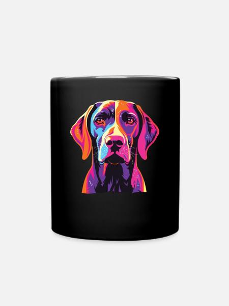 Aquarelles Colorées Allemand Shorthair - Mug uni - noir