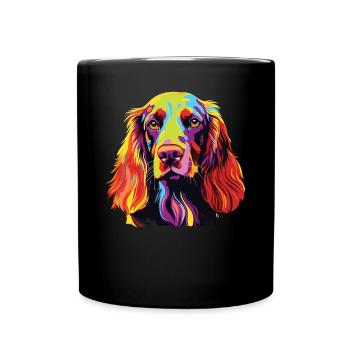 Wasserfarben Farbenfroher Irish Red and White - Tasse einfarbig - Schwarz - Vorne
