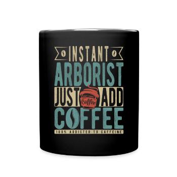 Instant-Baumpfleger Fügen Sie einfach Kaffee hinzu - Tasse einfarbig - Schwarz - Vorne