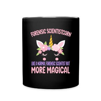 Forensic Scientistcorn like a normal Scientist - Tasse einfarbig - Schwarz - Vorne