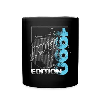 Limited Edition 1990 Limited Edition Fußball - Tasse einfarbig - Schwarz - Vorne