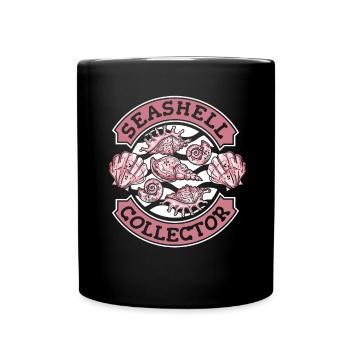 Seashell Collector Bivalvia Shell Hunter Seashell - Full Colour Mug - black - Front