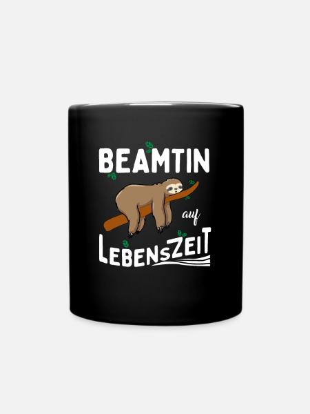 Beamtin auf Lebenszeit - Tasse einfarbig - Schwarz