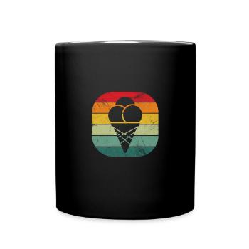 Eiscreme - Tasse einfarbig - Schwarz - Vorne