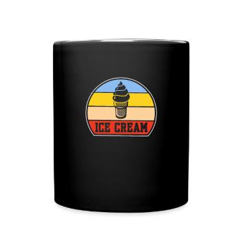 Crème glacée Crème glacée Crème glacée Cadeau d’été - Mug uni - noir - Devant