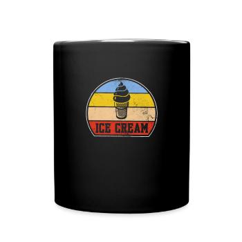 Eiscreme - Tasse einfarbig - Schwarz - Vorne