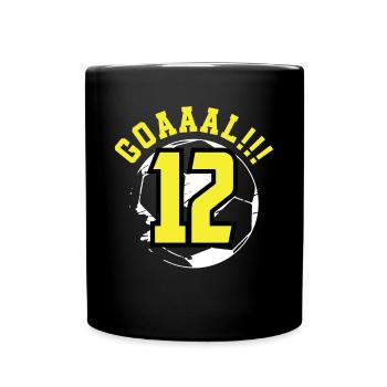 12th Birthday 12 Years Soccer Soccer Player - Full Colour Mug - black - Front