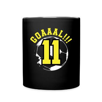 11e anniversaire 11 ans de football Joueur de football - Mug uni - noir - Devant