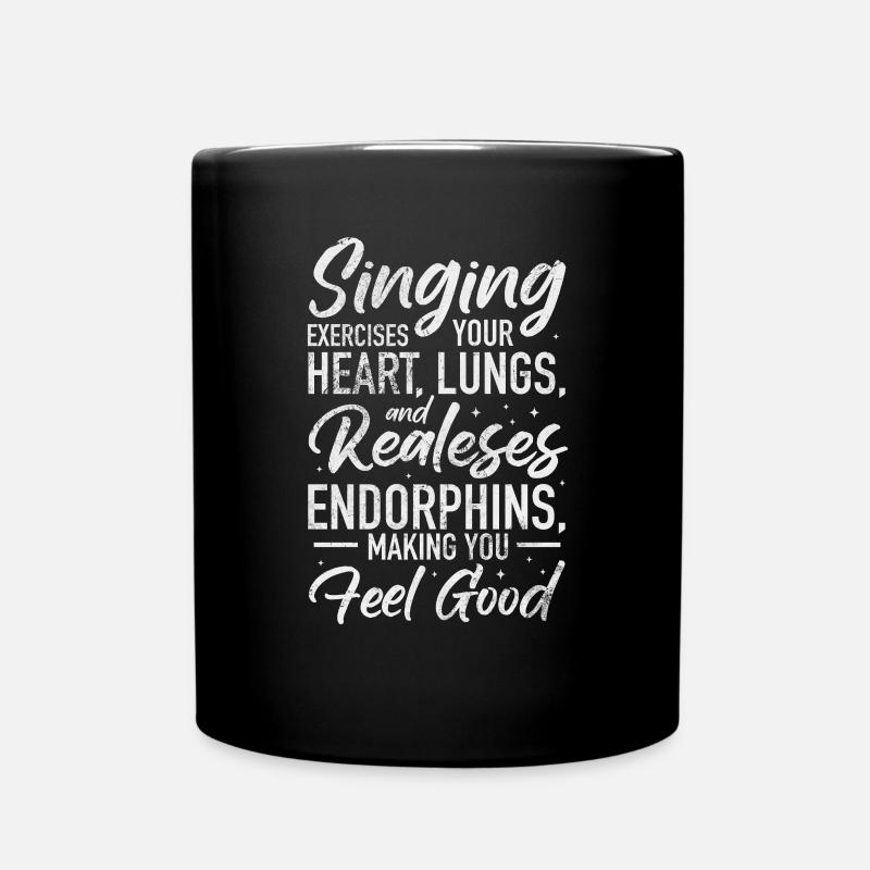 Sänger - Tasse einfarbig - Schwarz