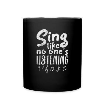 Sänger - Tasse einfarbig - Schwarz - Vorne
