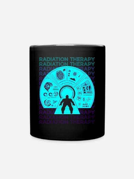 Radiation Therapy Radiation Therapist Retro - Full Colour Mug - black