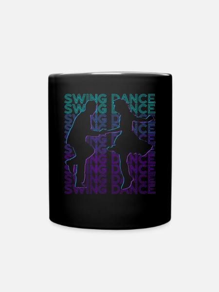 Swing Tanz Tanzen Swing Tänzerin Retro - Tasse einfarbig - Schwarz